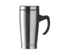 Caneca de inox 450ml com tampa e alça personalizada