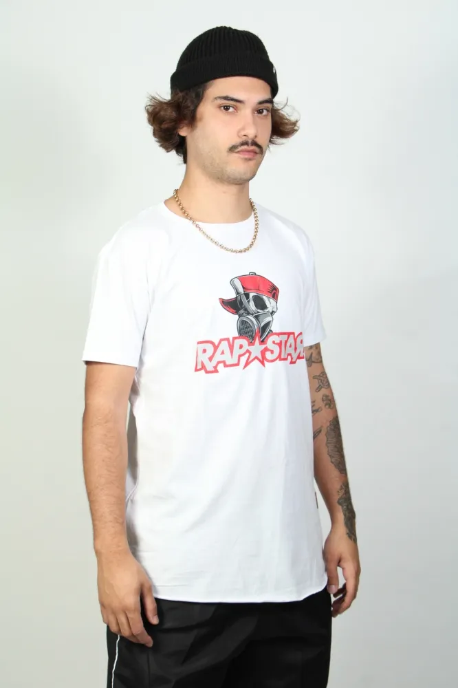 Camisa RapStar longline máscara Imagem