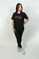 Camiseta longline music silk dourado - Foto 8