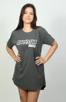 Camiseta longline music silk branco - Foto 8
