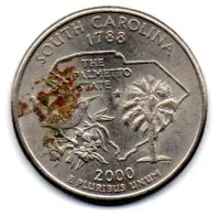 Estados Unidos - 2000P - 25 Cents - South Carolina - State Quarter Dollar