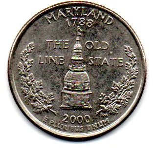 Estados Unidos - 2000D - 25 Cents - Maryland - State Quarter Dollar - MBC