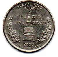 Estados Unidos - 2000D - 25 Cents - Maryland - State Quarter Dollar - MBC