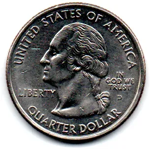 Estados Unidos - 2001D - 25 Cents - North Carolina - State Quarter Dollar - MBC - Foto 2