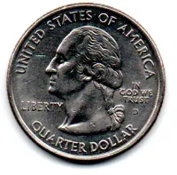 Estados Unidos - 2001D - 25 Cents - North Carolina - State Quarter Dollar - MBC - Foto 2