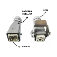 TOMADA MULTIPOLAR INDUSTRIAL  5 POLOS/ PINOS - 2 ENTRADAS COM ENGATE - Foto 4