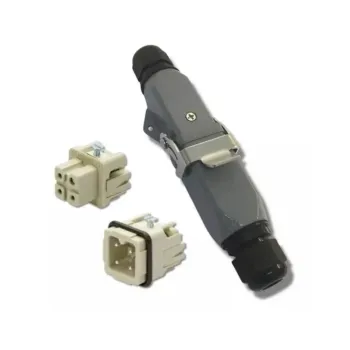 TOMADA MULTIPOLAR INDUSTRIAL 4 POLOS/ PINOS - 2 ENTRADAS COM ENGATE