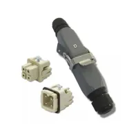 TOMADA MULTIPOLAR INDUSTRIAL 4 POLOS/ PINOS - 2 ENTRADAS COM ENGATE