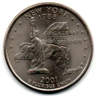 Estados Unidos - 2001P - 25 Cents - New York - State Quarter Dollar - Soberba