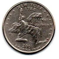 Estados Unidos - 2001P - 25 Cents - New York - State Quarter Dollar - MBC