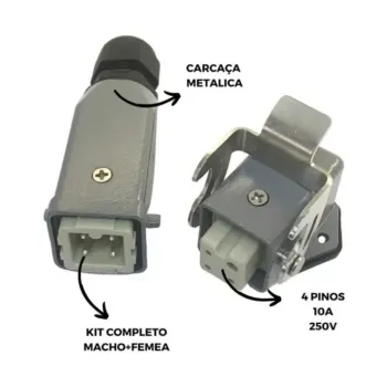 TOMADA MULTIPOLAR  INDUSTRIAL 4 PINOS LADO DIFERENTE - Foto 2