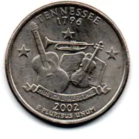 Estados Unidos - 2002P - 25 Cents - Tennessee - State Quarter Dollar - Soberba