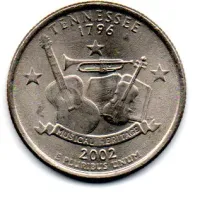 Estados Unidos - 2002P - 25 Cents - Tennessee - State Quarter Dollar