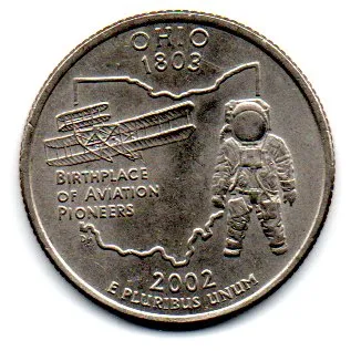 Estados Unidos - 2002D - 25 Cents - Ohio - State Quarter Dollar - Soberba