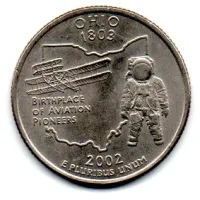 Estados Unidos - 2002D - 25 Cents - Ohio - State Quarter Dollar - Soberba