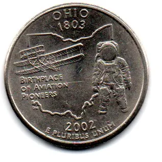 Estados Unidos - 2002P - 25 Cents - Ohio - State Quarter Dollar - Soberba