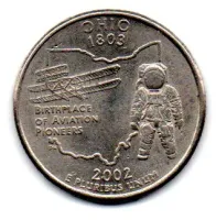 Estados Unidos - 2002P - 25 Cents - Ohio - State Quarter Dollar - MBC
