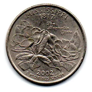 Estados Unidos - 2002P - 25 Cents - Mississippi - State Quarter Dollar - MBC