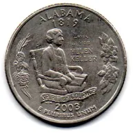 Estados Unidos - 2003D - 25 Cents - Alabama - State Quarter Dollar