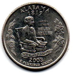 Estados Unidos - 2003P - 25 Cents - Alabama - State Quarter Dollar - MBC