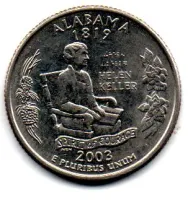 Estados Unidos - 2003P - 25 Cents - Alabama - State Quarter Dollar - MBC
