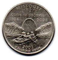 Estados Unidos - 2003D - 25 Cents - Missouri - State Quarter Dollar - MBC