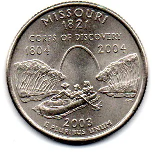 Estados Unidos - 2003P - 25 Cents - Missouri - State Quarter Dollar - Soberba