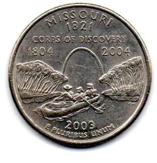 Estados Unidos - 2003P - 25 Cents - Missouri - State Quarter Dollar