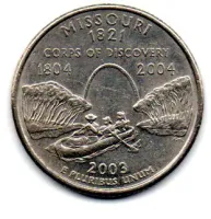 Estados Unidos - 2003P - 25 Cents - Missouri - State Quarter Dollar
