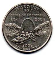 Estados Unidos - 2003P - 25 Cents - Missouri - State Quarter Dollar - MBC