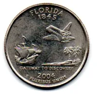 Estados Unidos - 2004P - 25 Cents - Florida - State Quarter Dollar - MBC