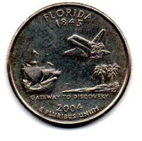 Estados Unidos - 2004P - 25 Cents - Florida - State Quarter Dollar