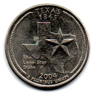 Estados Unidos - 2004D - 25 Cents - Texas - State Quarter Dollar