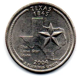 Estados Unidos - 2004P - 25 Cents - Texas - State Quarter Dollar - MBC