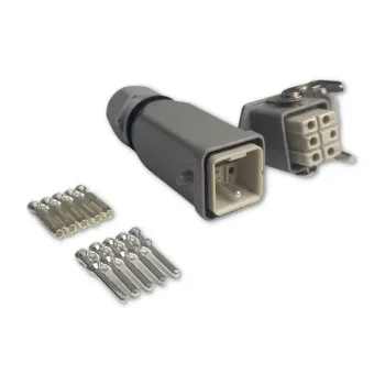 TOMADA MULTIPOLAR INDUSTRIAL 6 POLOS/ PINOS CRIMPAR TOPO