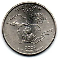 Estados Unidos - 2004P - 25 Cents - Michigan - State Quarter Dollar - Soberba