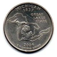 Estados Unidos - 2004P - 25 Cents - Michigan - State Quarter Dollar