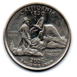 Estados Unidos - 2005D - 25 Cents - California - State Quarter Dollar - MBC