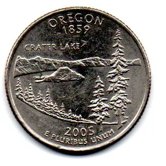 Estados Unidos - 2005D - 25 Cents - Oregon - State Quarter Dollar - MBC