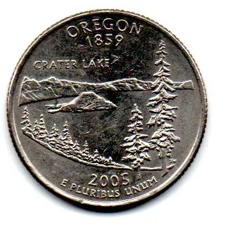 Estados Unidos - 2005D - 25 Cents - Oregon - State Quarter Dollar - MBC