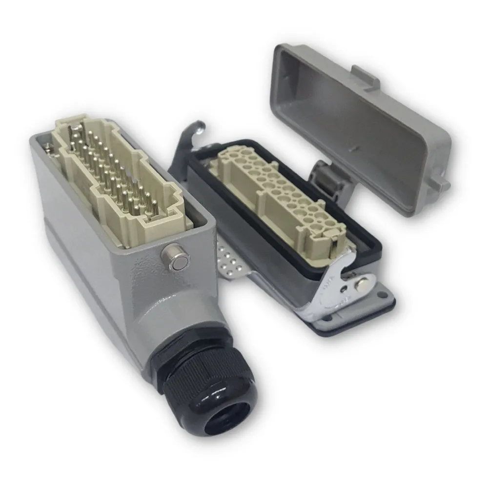 TOMADA MULTIPOLAR INDUSTRIAL 24 POLOS/ PINOS LADO PROTEÇÃO NA BASE