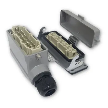 TOMADA MULTIPOLAR INDUSTRIAL 24 POLOS/ PINOS LADO PROTEÇÃO NA BASE