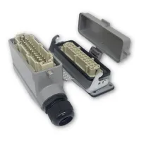 TOMADA MULTIPOLAR INDUSTRIAL 24 POLOS/ PINOS LADO PROTEÇÃO NA BASE