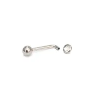 Piercing Genital Feminino em Titânio com Pedra L-BAR 1.6mm  TIT05 - Foto 2