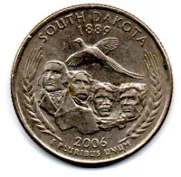 Estados Unidos - 2006P - 25 Cents - South Dakota - State Quarter Dollar