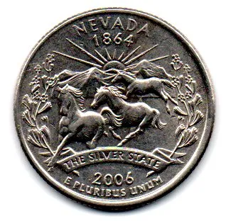 Estados Unidos - 2006D - 25 Cents - Nevada - State Quarter Dollar - MBC