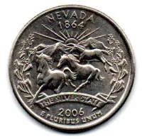 Estados Unidos - 2006D - 25 Cents - Nevada - State Quarter Dollar - MBC