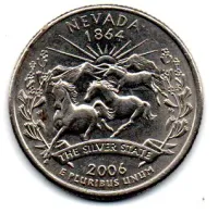 Estados Unidos - 2006P - 25 Cents - Nevada - State Quarter Dollar - MBC