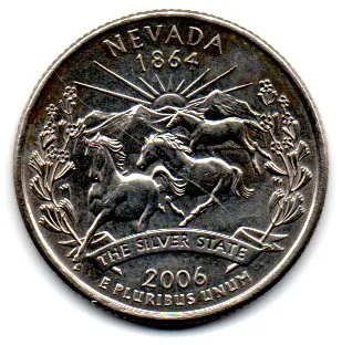 Estados Unidos - 2006P - 25 Cents - Nevada - State Quarter Dollar