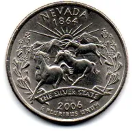 Estados Unidos - 2006P - 25 Cents - Nevada - State Quarter Dollar